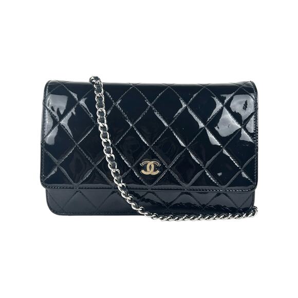 Chanel Wallet On Chain Patent Leather Crossbody Bag - Picture 1 of 10